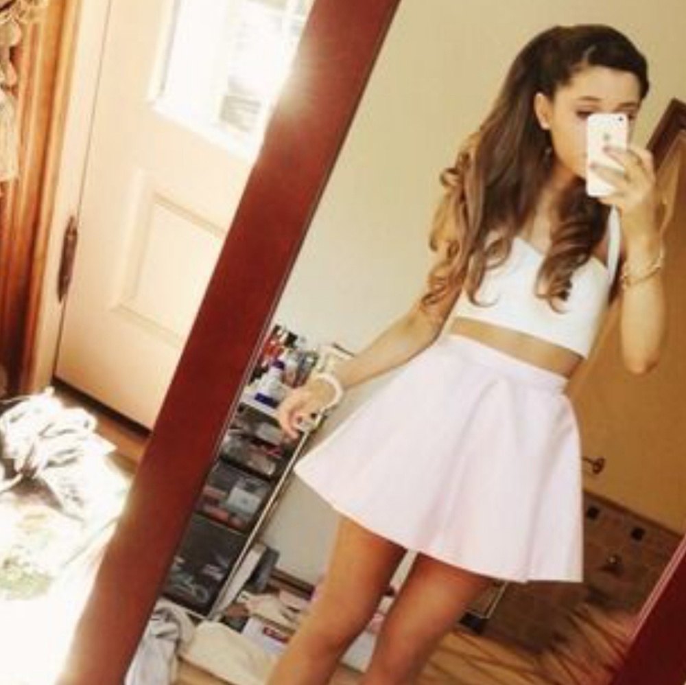 Blush pink skirt